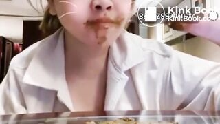 chinese girl eat shit - video 2