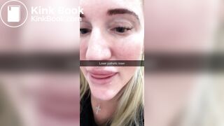 degrading blonde shits