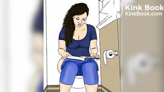 Girl pooping on toilet audio 2