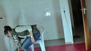 pretty woman prepared a surprise for him