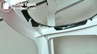 pretty woman prepared a surprise for him