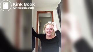 Blonde loves to poop creamy for us in front of the camera