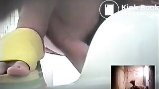 Asian girl poops in squat toilet 63