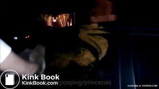 Two girls smear poop on car windows and door handle.