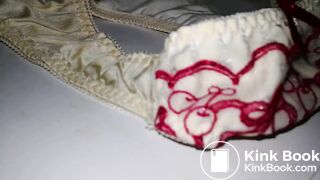 A clean and new lovely cherries pattern panty before playing!