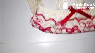 A clean and new lovely cherries pattern panty before playing!