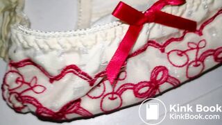 A clean and new lovely cherries pattern panty before playing!