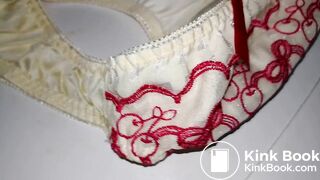 A clean and new lovely cherries pattern panty before playing!