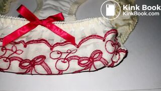 A clean and new lovely cherries pattern panty before playing!