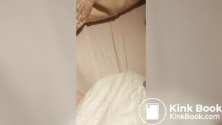 Babygirl loading her nappy