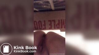 Pooping on a pizza box