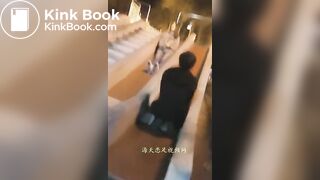 Two Bad Chinese Girls Humiliate a boy on the playground