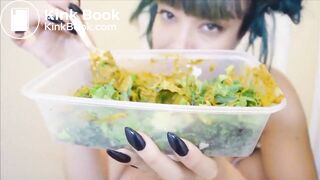 adorable and sexy naked girl poops