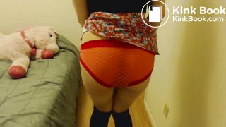 Poop red panties