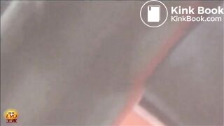 Girl has a diarrhea accident in an alley