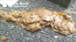 Girl has a diarrhea accident in an alley