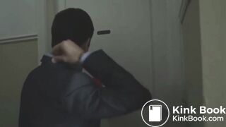 Cute girl pooping on toilet before date