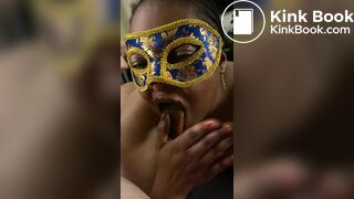 Part 2 of my slave polishing off her master's big turd