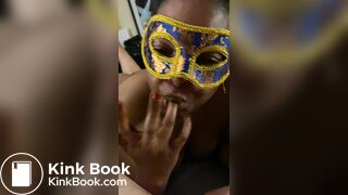 Part 2 of my slave polishing off her master's big turd