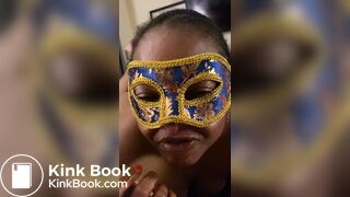 Part 2 of my slave polishing off her master's big turd