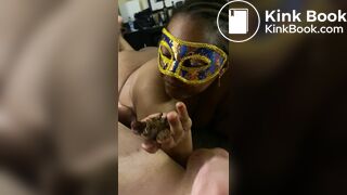 Part 2 of my slave polishing off her master's big turd