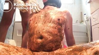 Mistress smears Shit all over Slave