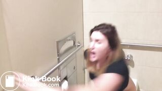 Girl shit and farts in toilet