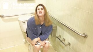 Girl shit and farts in toilet