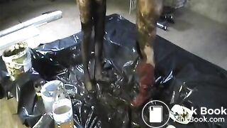 Pervert couple fucking in shit