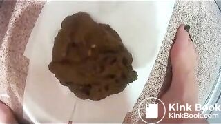 Poop on the bathroom floor