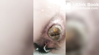 Hairy Asian Amateur Poop fan - video 3