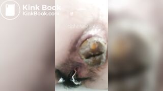 Hairy Asian Amateur Poop fan - video 3