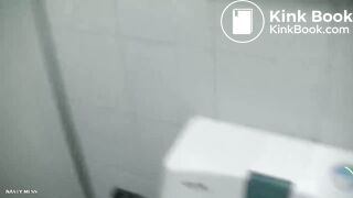 Evil girl sabotages self cleaning toilet