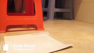young korean girl pooping