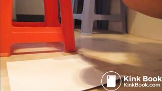 young korean girl pooping