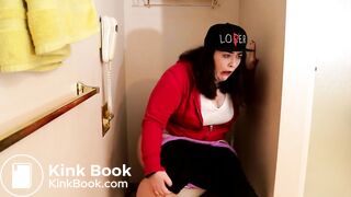 Two girl diarrhea in toilet