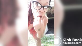 Ebony scat puke