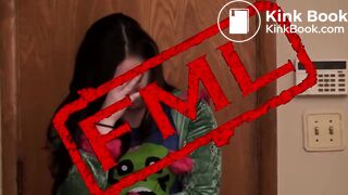 beautiful girl wants to poop but the guy prevents her from doing it