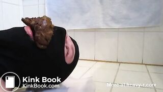 Sexy Girl shitting in man's mouth