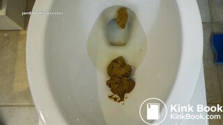 2 hot scenes from a hairy pregnant poop slut