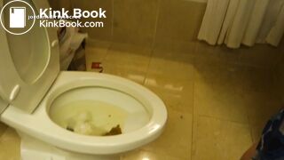 2 hot scenes from a hairy pregnant poop slut