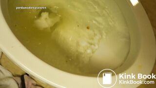 2 hot scenes from a hairy pregnant poop slut