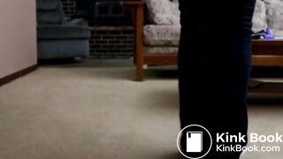 Woman toilet eat and shit