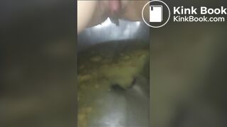 Girl has diarrhea in public toilet - video 15