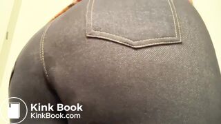 Girl get a huge load in jeans