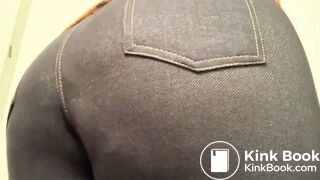 Girl get a huge load in jeans