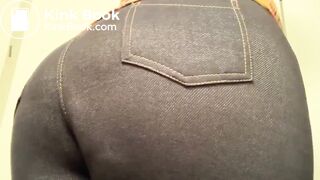 Girl get a huge load in jeans