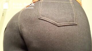 Girl get a huge load in jeans