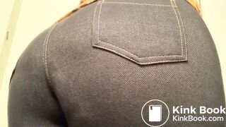 Girl get a huge load in jeans