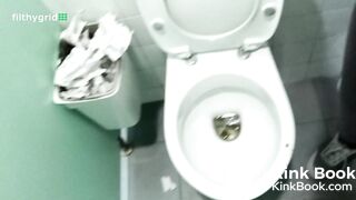 Beautiful sexy girl poop on the WC